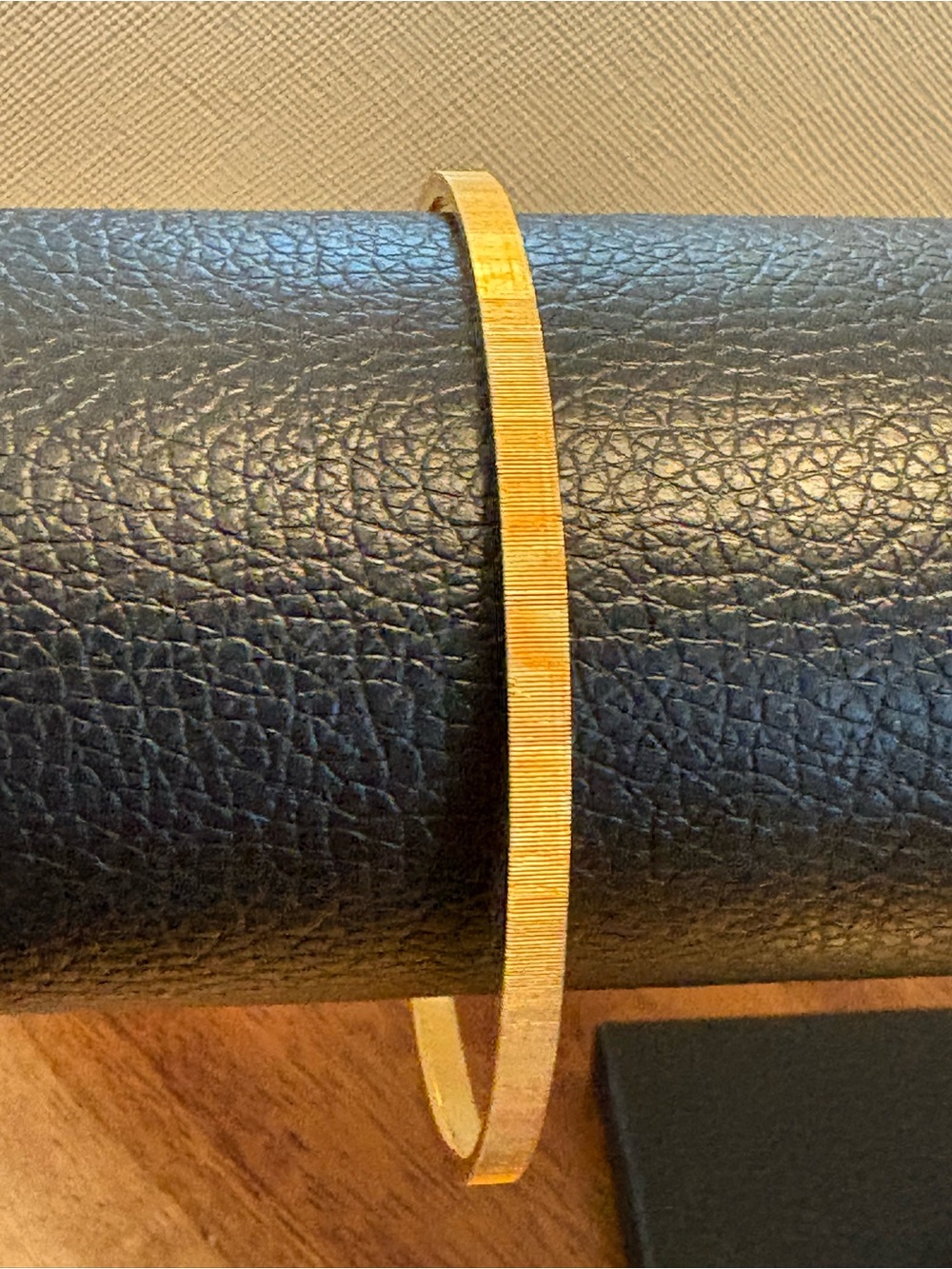 Monet Gold-Tone Textured Bangle Bracelet